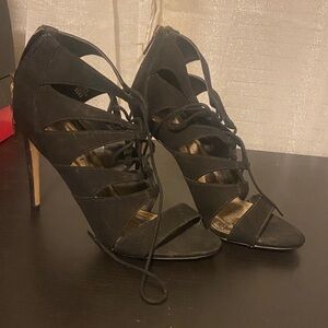Madden Girl Black Strappy Heels